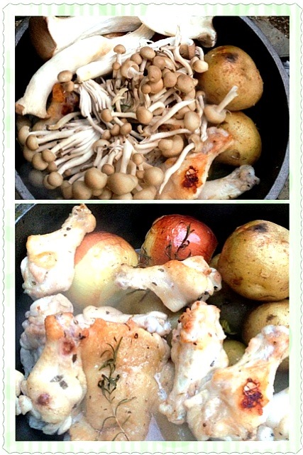 Mushrooms and vegetables, grilled chicken☆ｷﾉｺや野菜､ｸﾞﾘﾙﾁｷﾝ