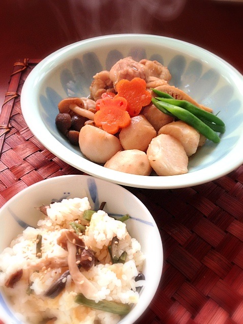 Dinner Tonight✨里芋の煮物と山菜ご飯