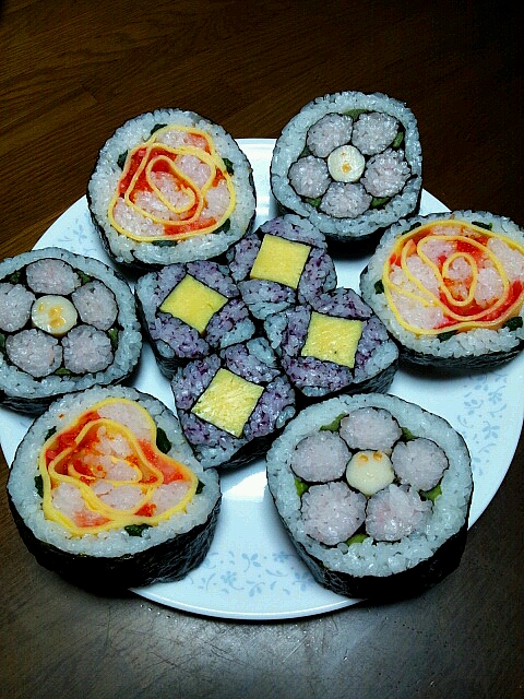 飾り巻き寿司３種類