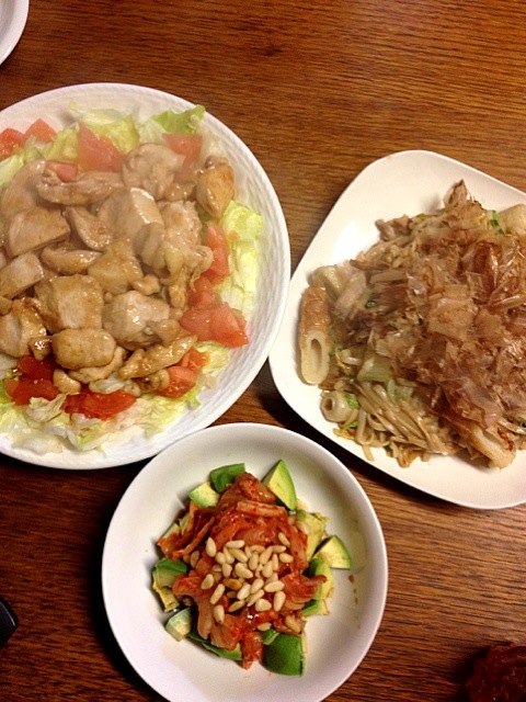 ★チキンの甘酢煮★焼きうどん★アボカドキムチ