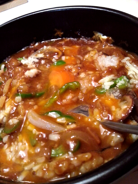 石焼きカレー丼→混ぜていただきます！