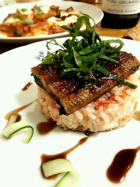 鰻とトマトご飯 大葉の薫り