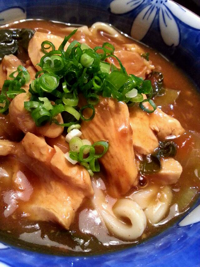 鴨・・・ならぬ、鶏南蛮カレーうどん