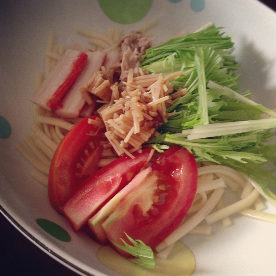 自家製なめたけの涼風麺♡