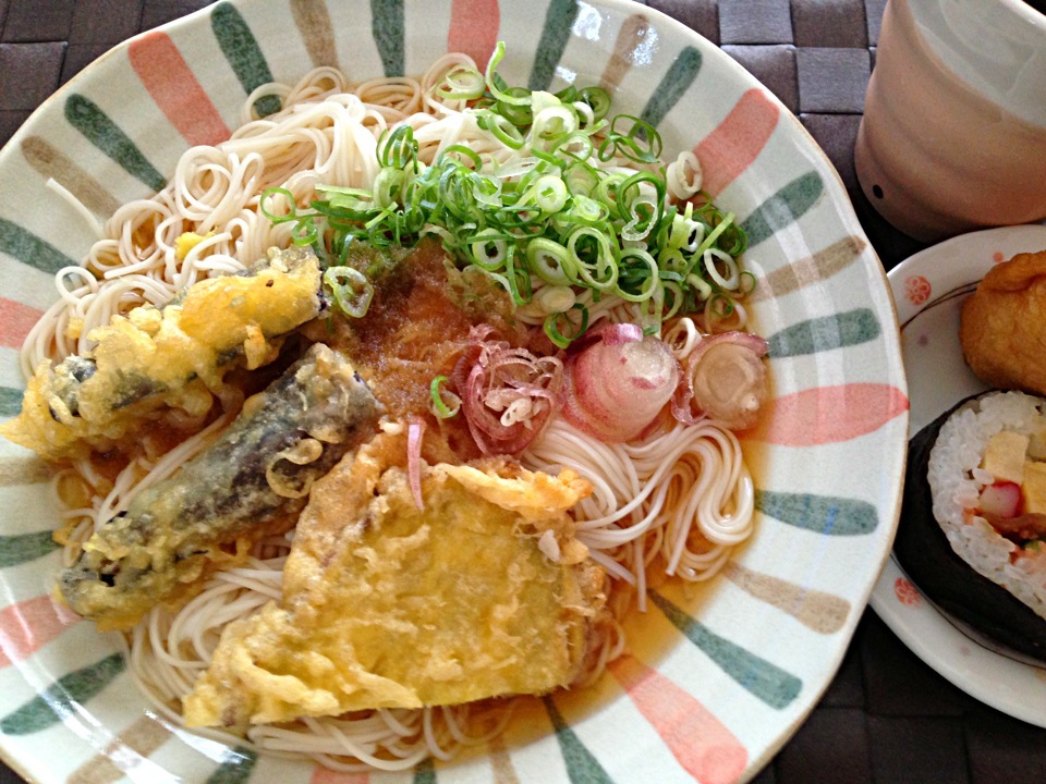 すだちおろしぶっかけそうめん、色々のせ(*^_^*)