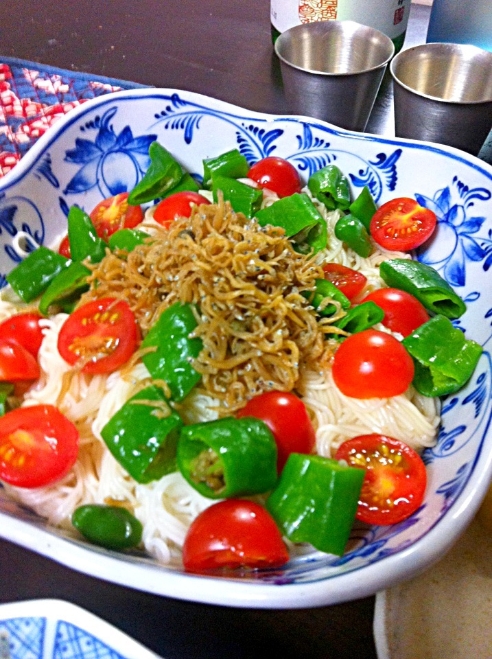 ちりめんじゃこ素麺(^o^)