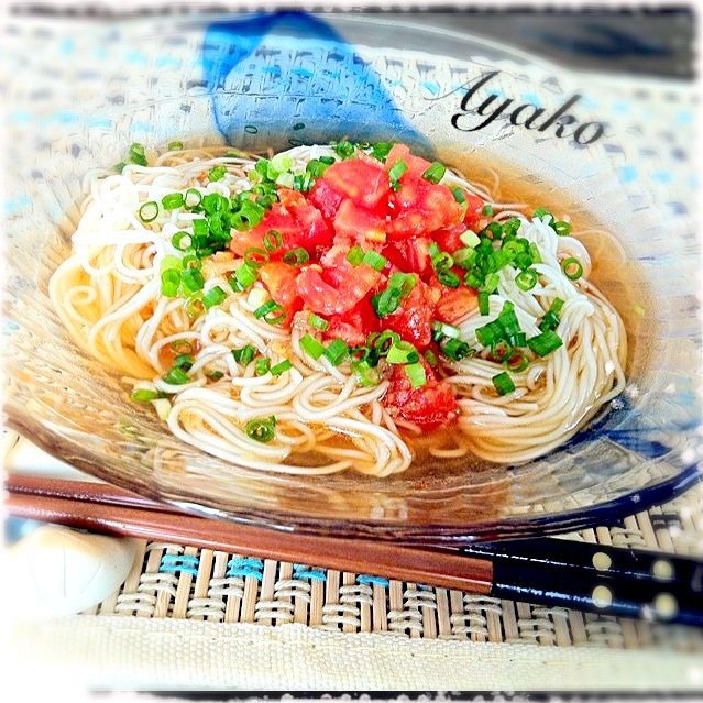 トマトと香味野菜の中華めんつゆ そうめん