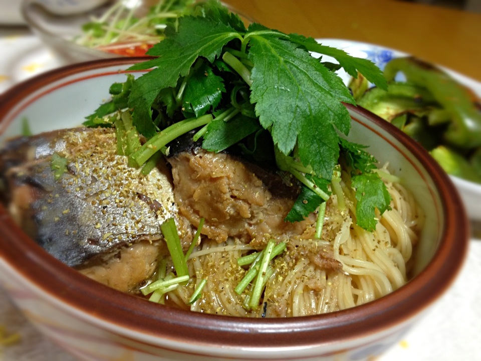 食べても痩せる鯖缶お素麺♡