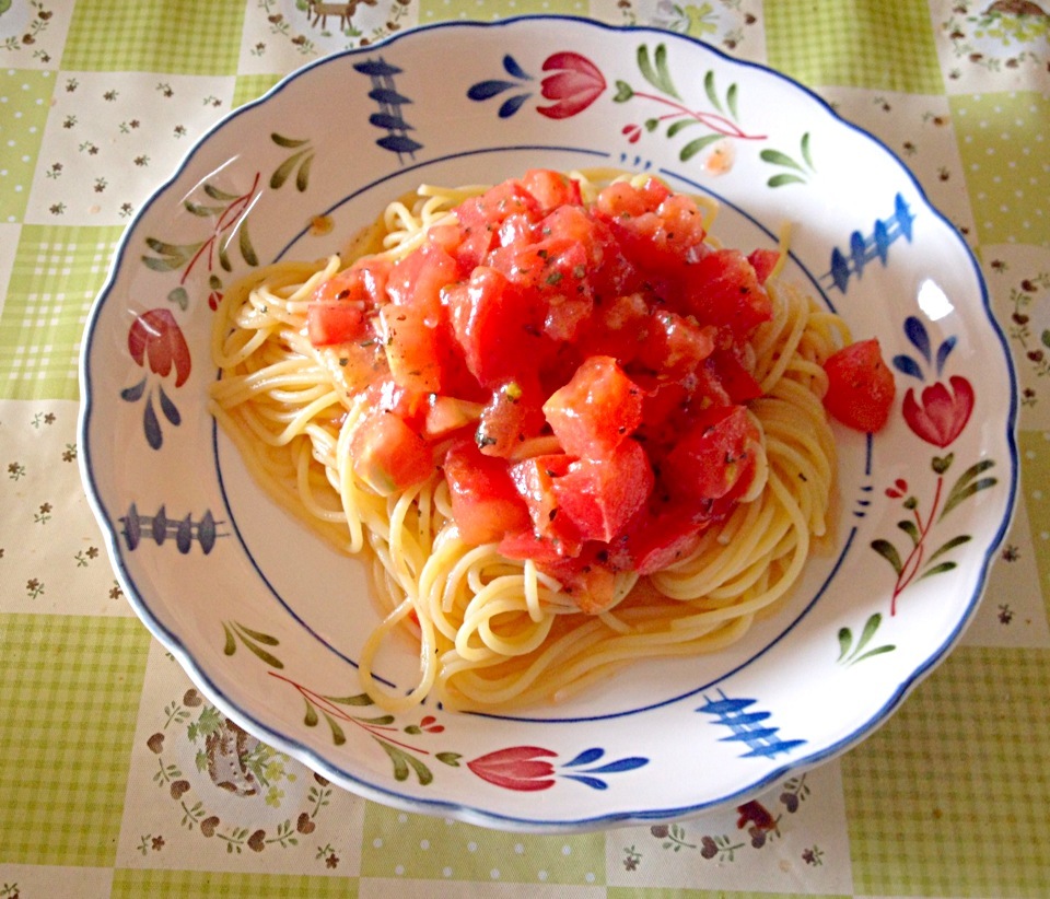 トマトの冷製パスタ