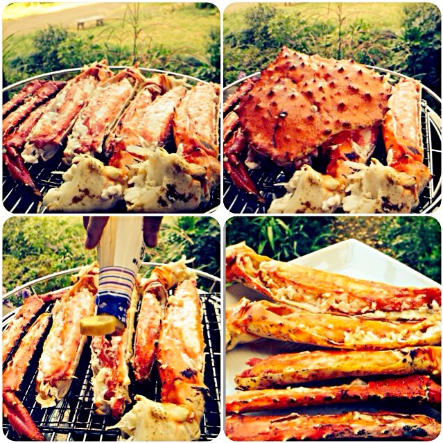 Charcoal-grilled King crab w/Butter soy sauce?炭火たらば蟹ﾊﾞﾀｰ醤油焼き