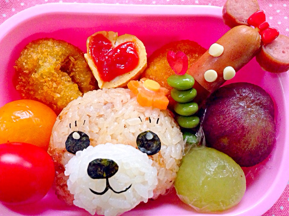 Lunch box☆Cuddly Bear made w/love of minnie