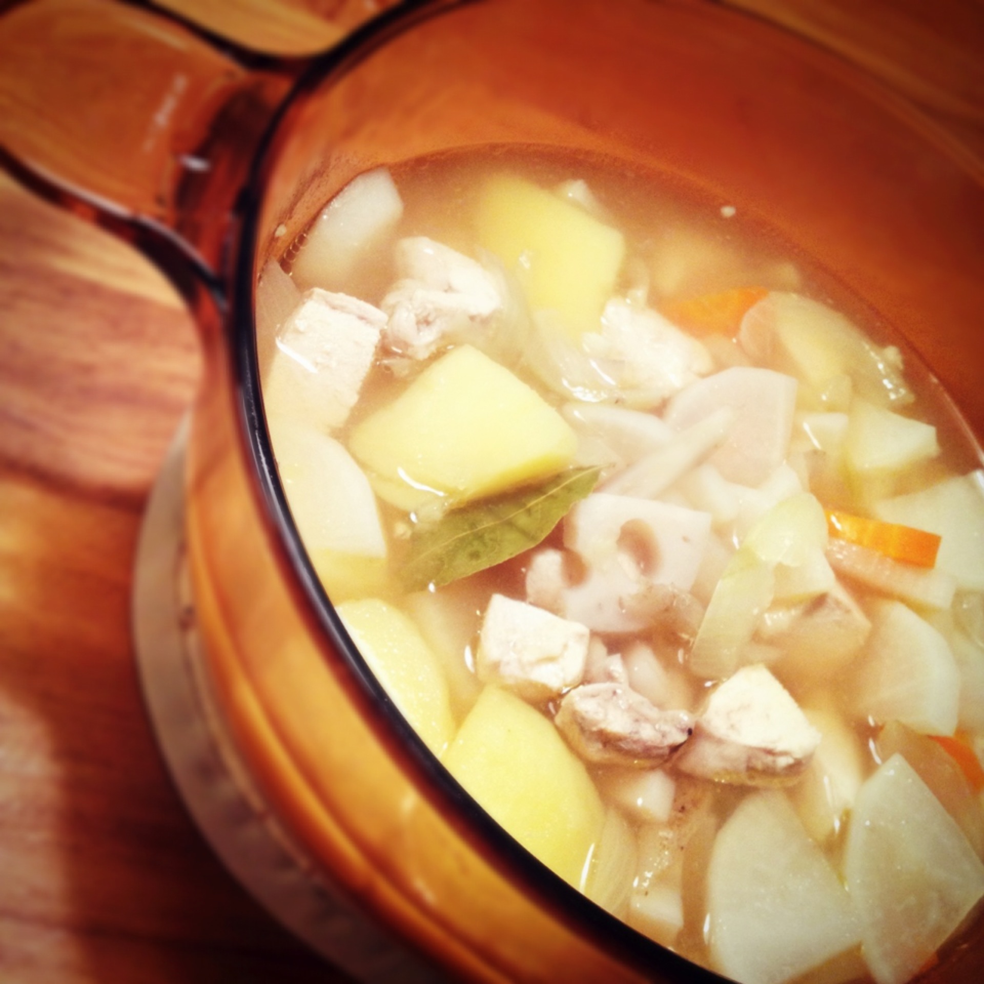 根野菜と鶏のスープ