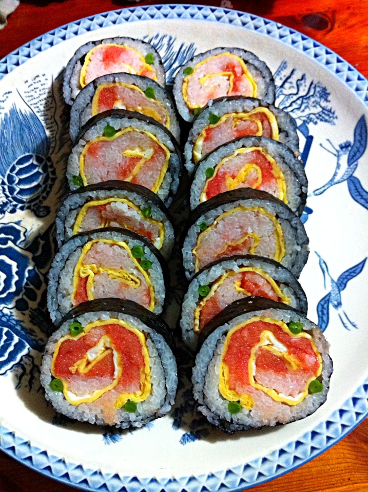 薔薇の巻き寿司