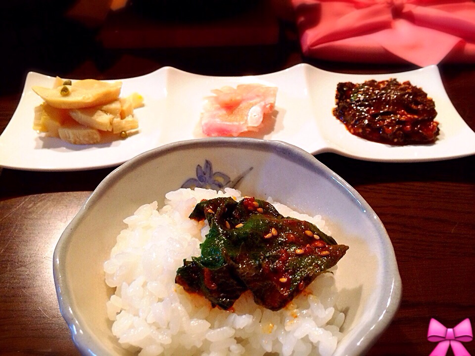 ちびめがさんの料理 上海在住の中国人に習った大葉のキムチ、京のお漬物で炊きたてご飯