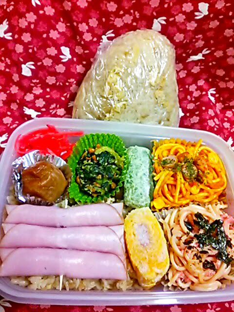 筍ご飯＆パスタ弁当
筍ご飯おにぎり