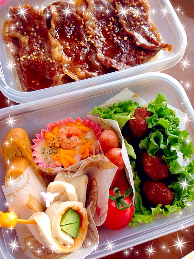 息子の塾弁当！