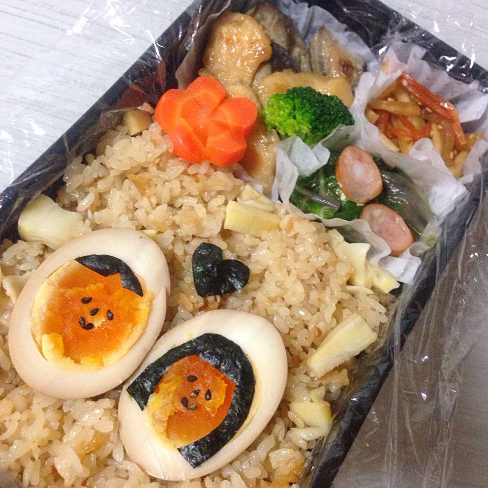 味玉くんにも春が来た弁当(´ ω。 `)