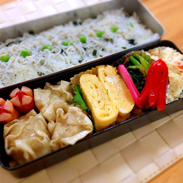 シュウマイお弁当ﾟ+｡(o･ω-人)･.｡