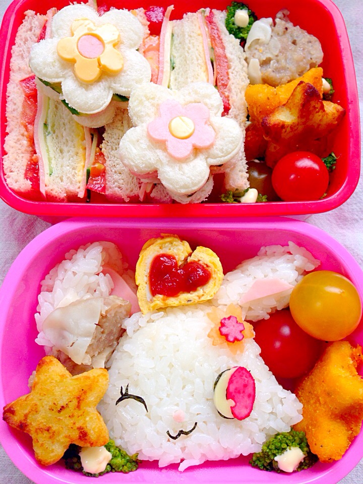 Lunch box☆Flower Sandwich