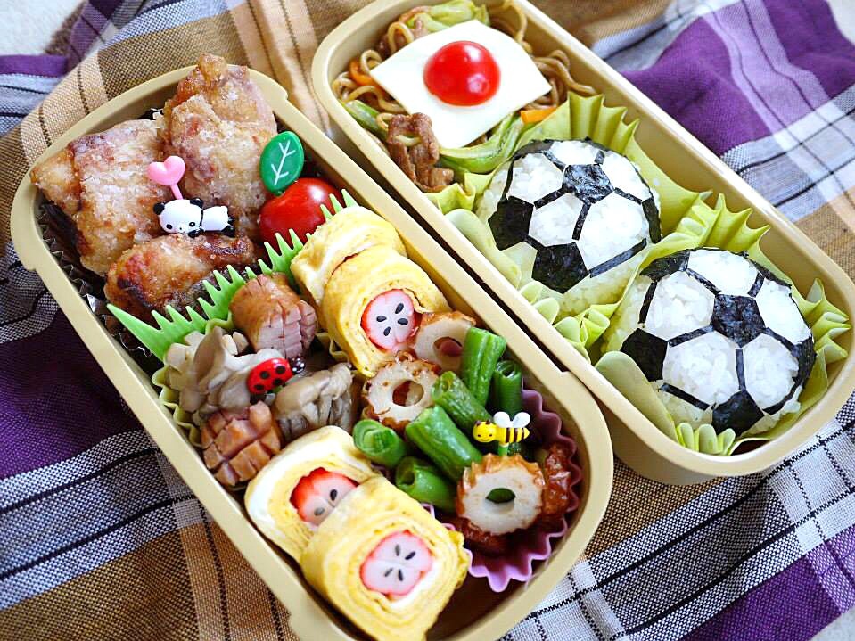 旦那のお弁当♥️ワールドカップ日本頑張れ！✨