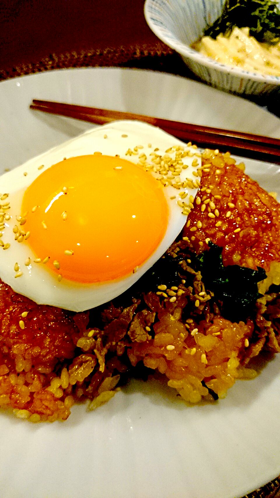 Today Dinner is くららちゃんの炊飯器de韓国風カルビ炒飯☆
～オコゲの魅力❤