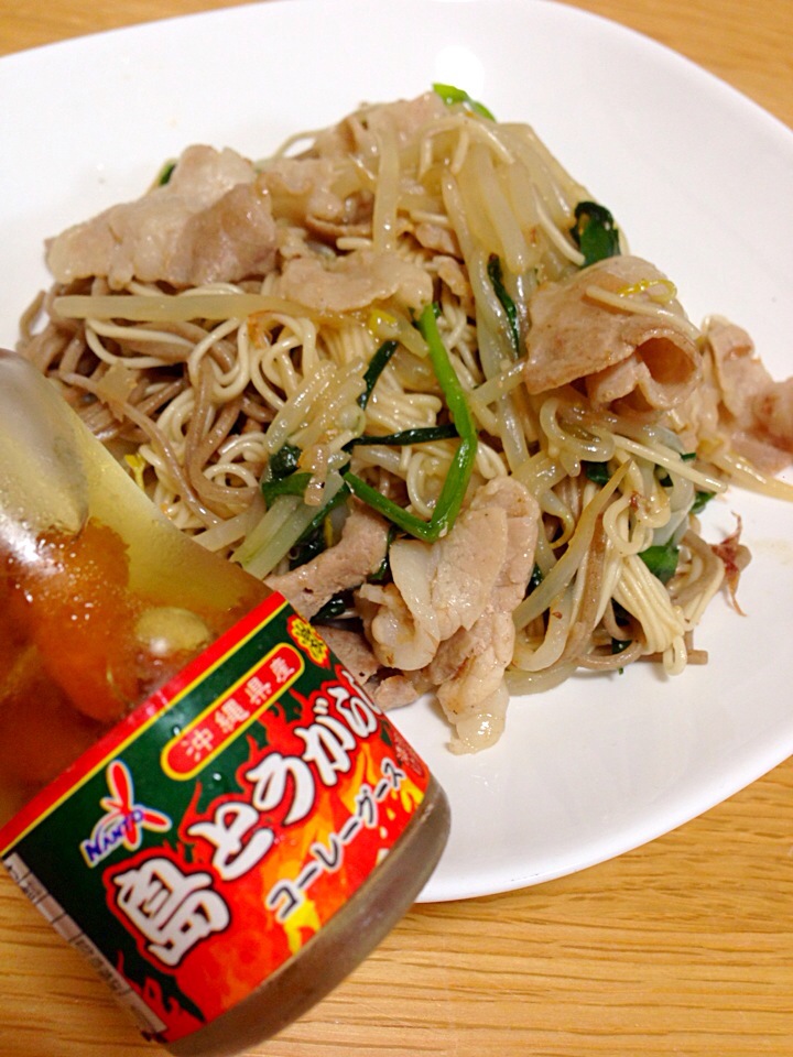 蕎麦そうめんチャンプル