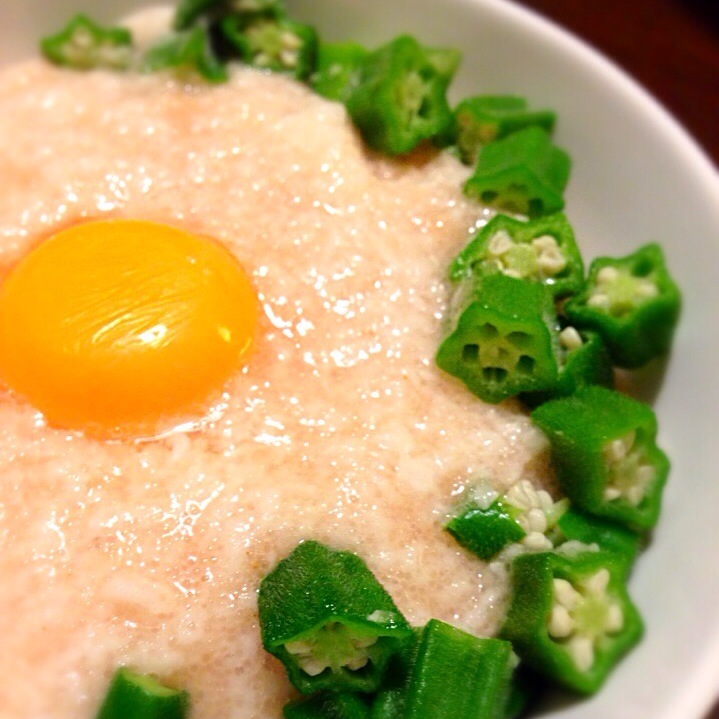 明太とろろ丼♡(@￣ρ￣@)