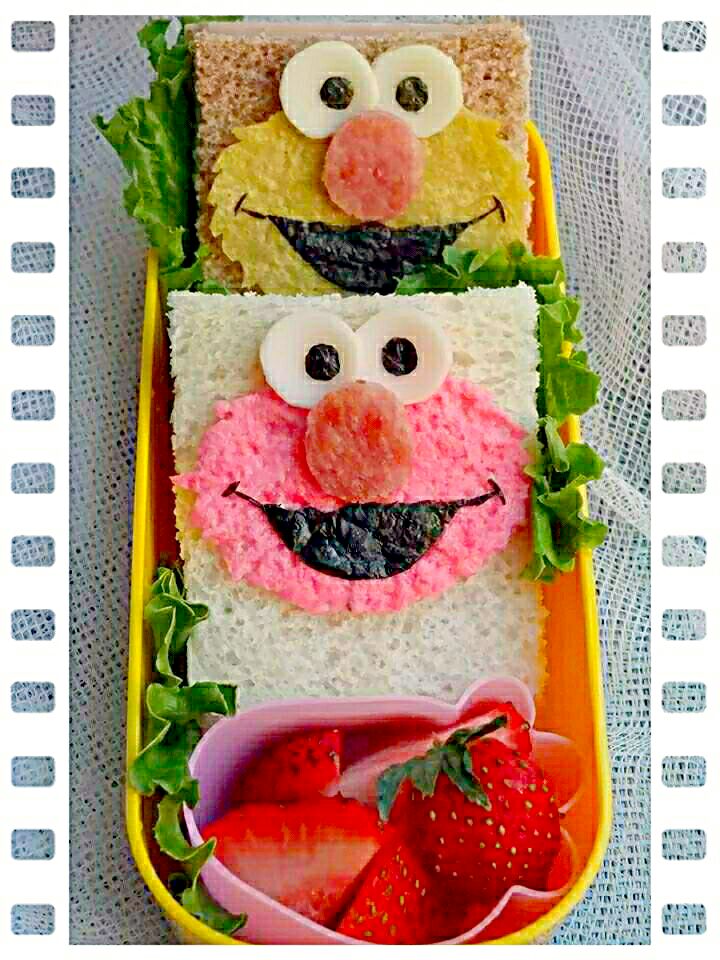 Sesame St Sandwich セサミストリート キャラ弁 O O カワイイ Bento世界グランプリ14 ヤマサ醤油株式会社