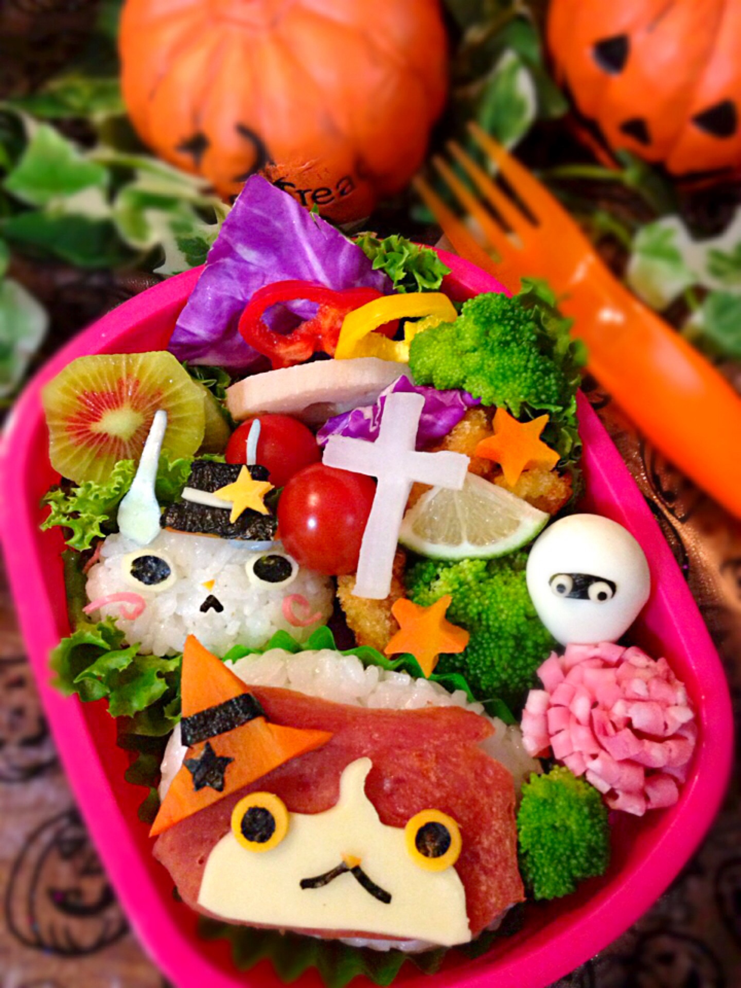 妖怪ウォッチのハロウィン子ども弁当