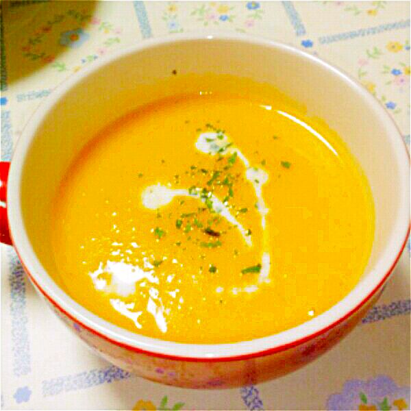 レンジで簡単パンプキンスープ☆pumpkin soup