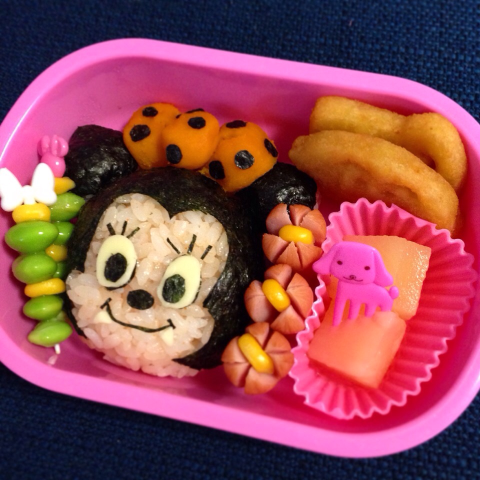 ★本日の幼稚園お弁当★ちょっぴりハロウィンバージョンなミニーちゃん！