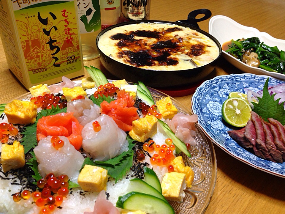 酒が飲める、酒が飲める、酒が飲めるぞ〜。咲きちゃんのお祝いで酒が飲めるぞ〜