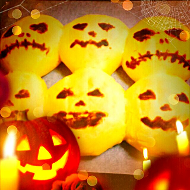 かぼちゃのちぎりパン　#Halloween