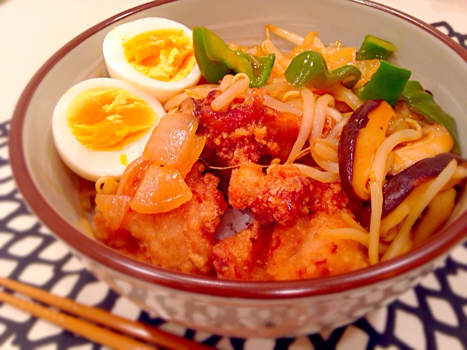 うっちーさんの料理 鶏唐のケチャップあんからめ丼