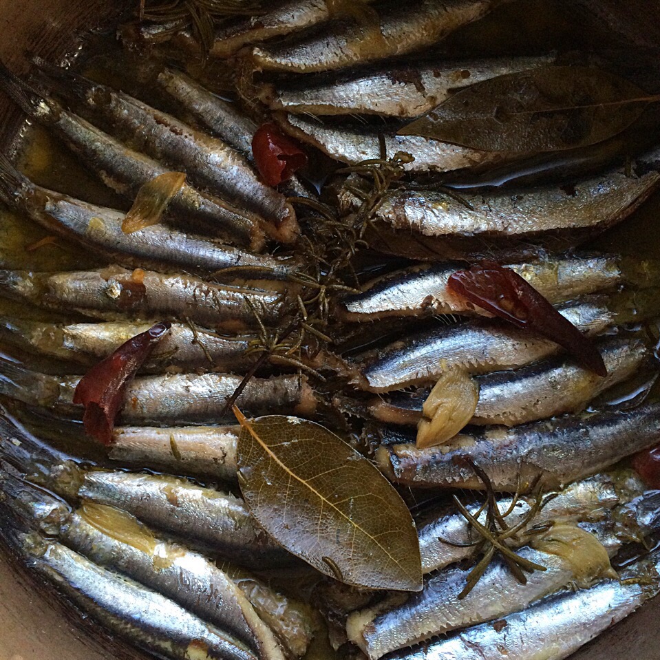 After→Homemade oiled sardines/火入れ後→自家製オイルサーディン
