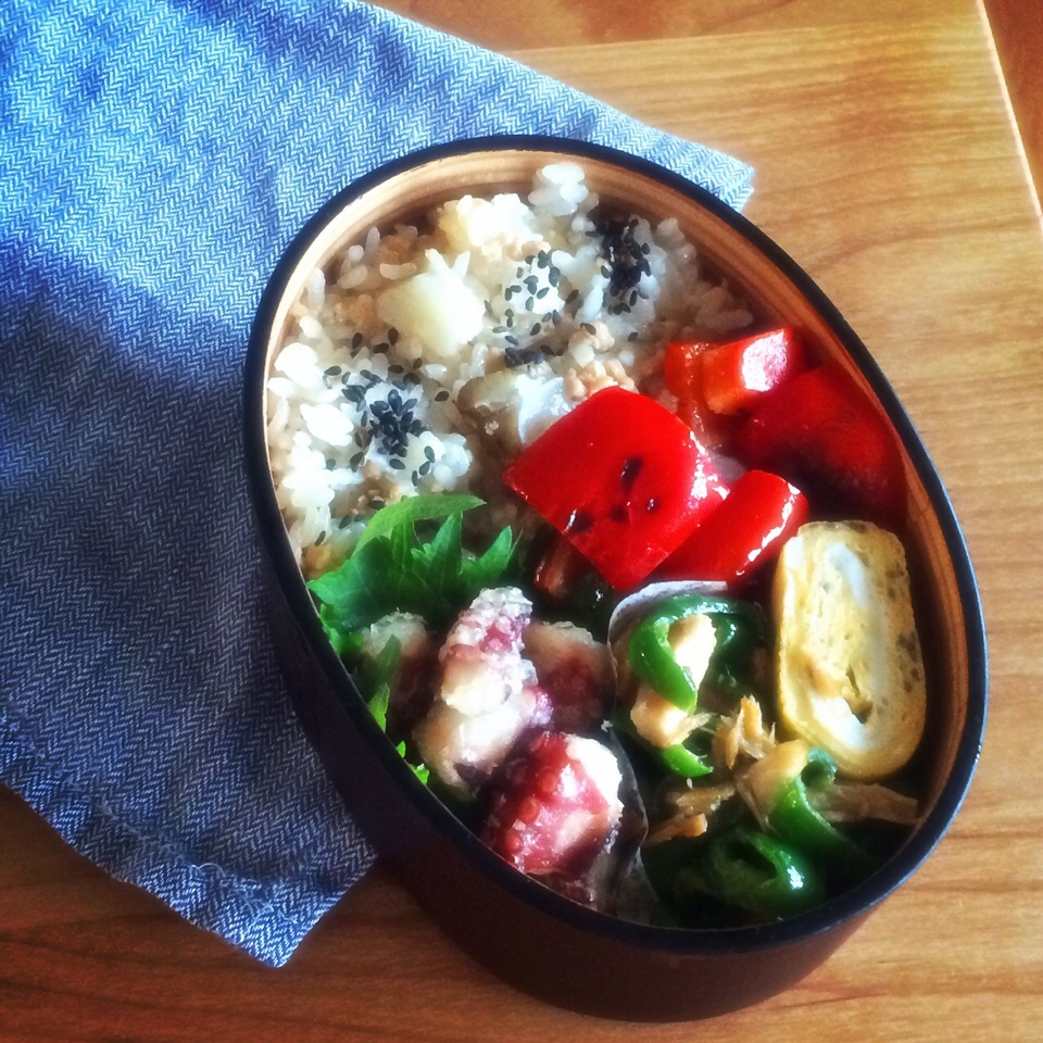 菊芋の炊き込みご飯弁当