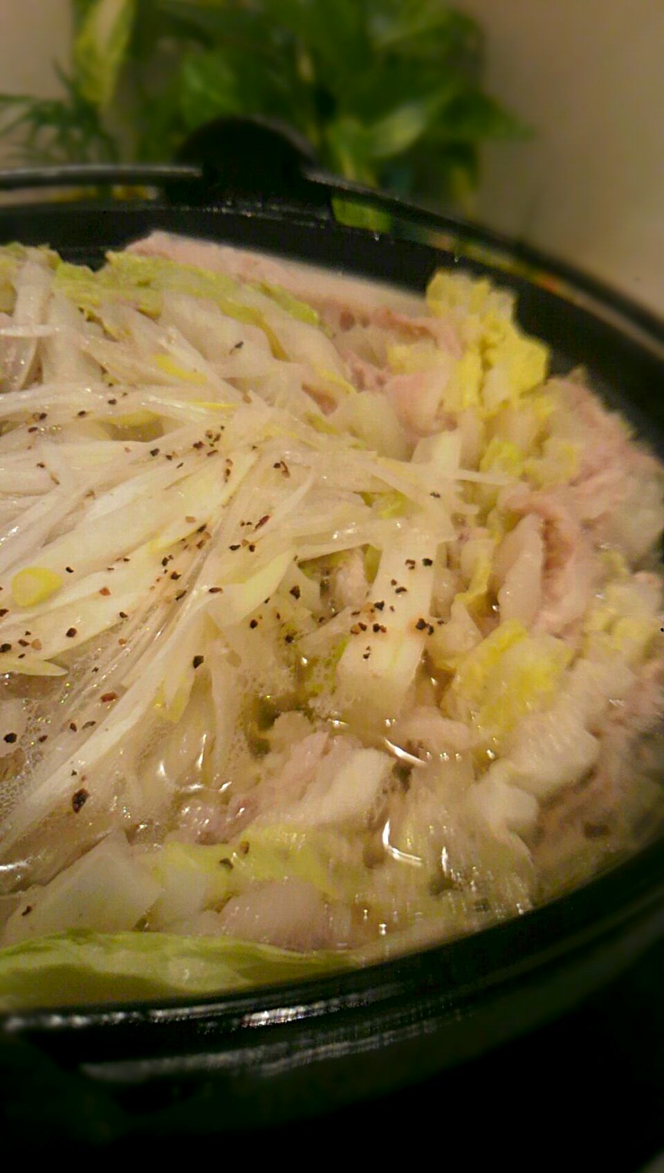 我が家の自慢鍋ぇ～
    白菜と豚バラ・・・・