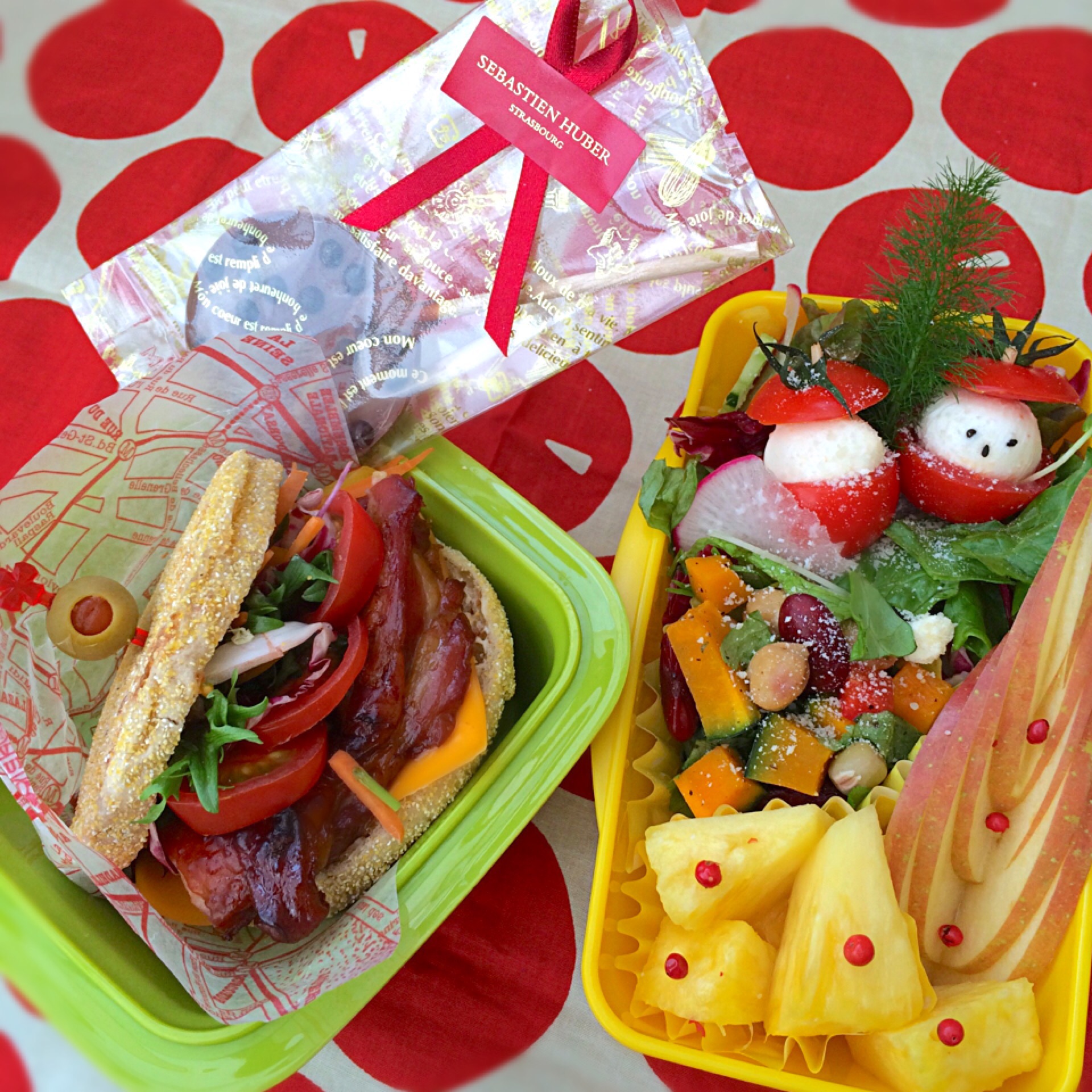 christmas chicken sandwich lunchbox