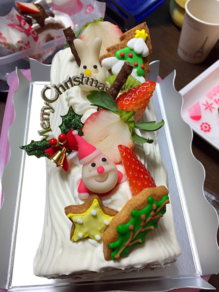 Xmasケーキみんなで作ったよ