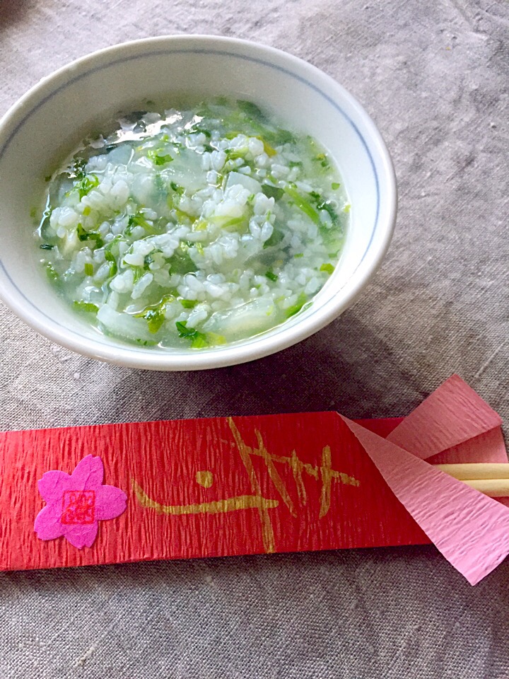 七草粥  with  おりぃちゃん