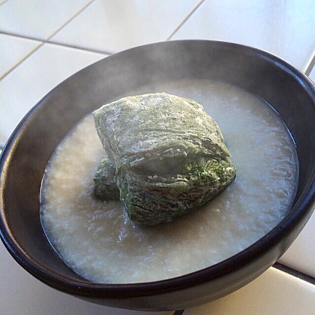 Sake lees soup with 越乃寒梅/越乃寒梅の酒粕でお汁粉
