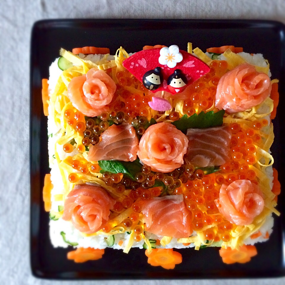 ひな祭りのケーキ寿司
