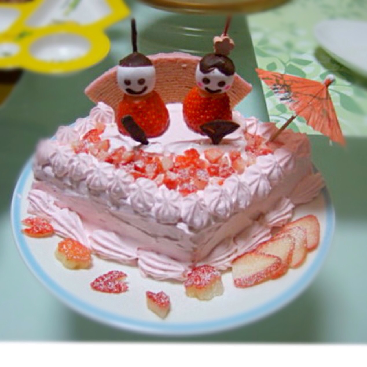 いつかの雛祭りケーキ☆