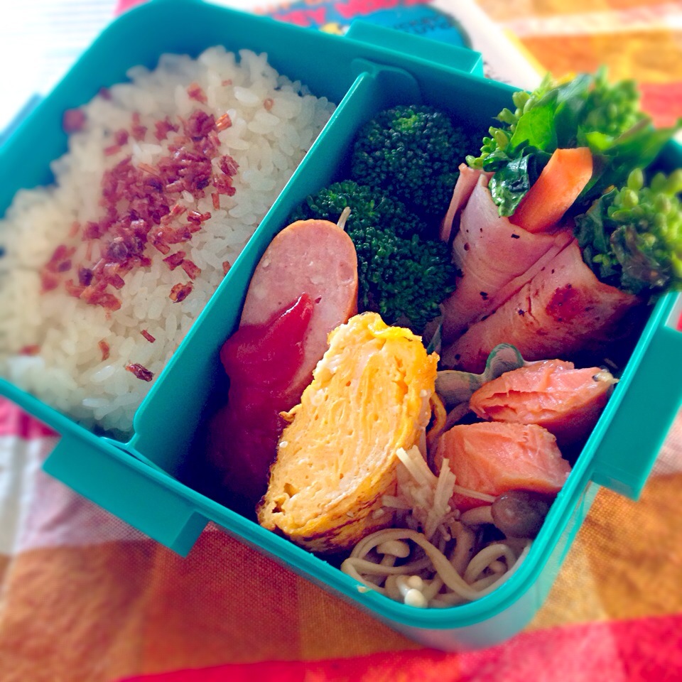 菜の花ベーコン巻き弁当