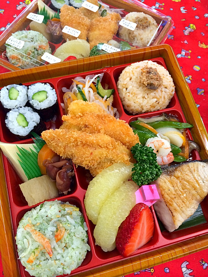 魚づくしのお花見弁当