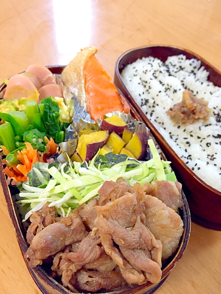 お弁当❤️豚肉の生姜焼き(＾∀＾)