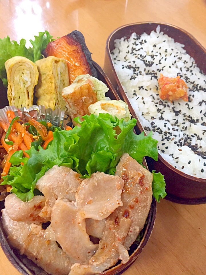 愛妻弁当❤️豚トロ♪