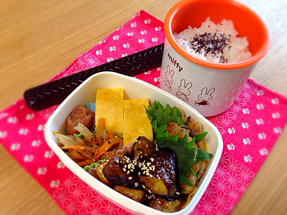 高野豆腐と茄子の照り焼き弁当