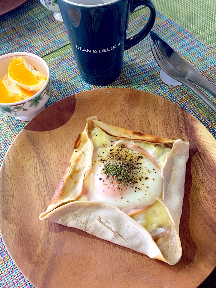 九州パンケーキでガレット