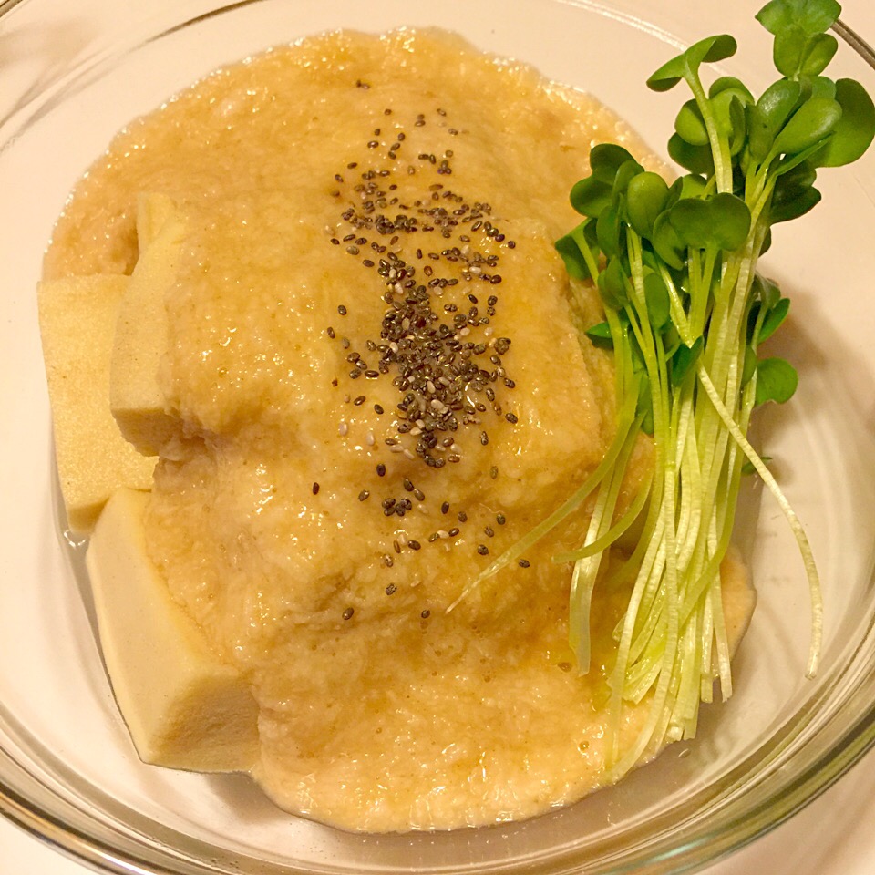 高野豆腐のとろろかけ(◍•ڡ•◍)❤